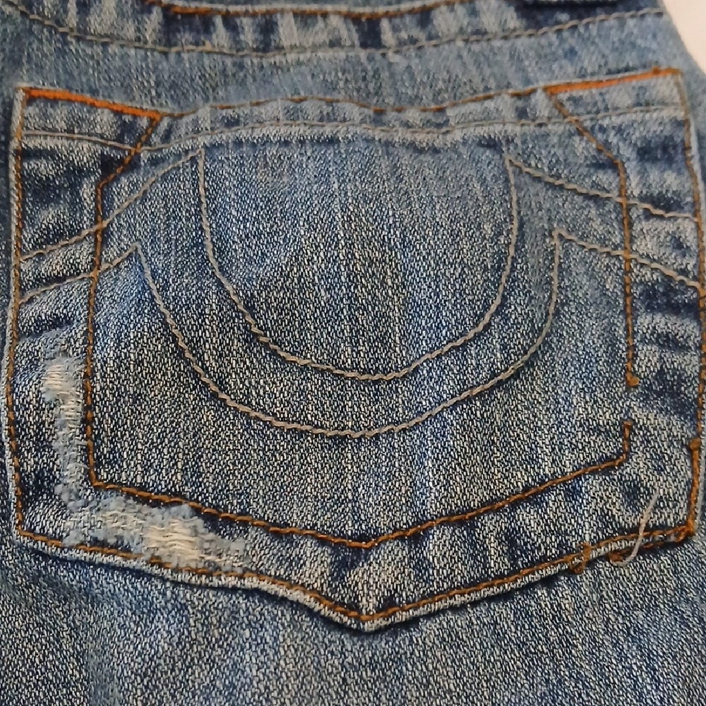 Vintage Y2K True Religion Jeans "Bobby" 26 Goddess Pocket Needs Zipper Repair - Picture 4 of 7